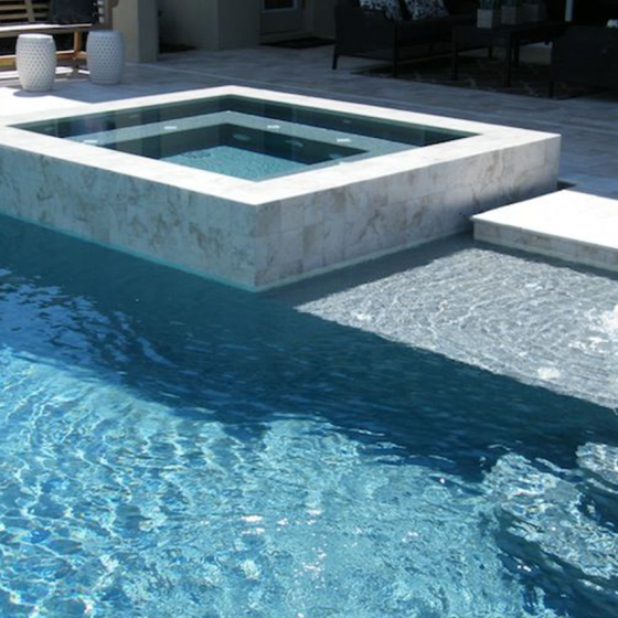 Custom Modern Raised Pool Spa