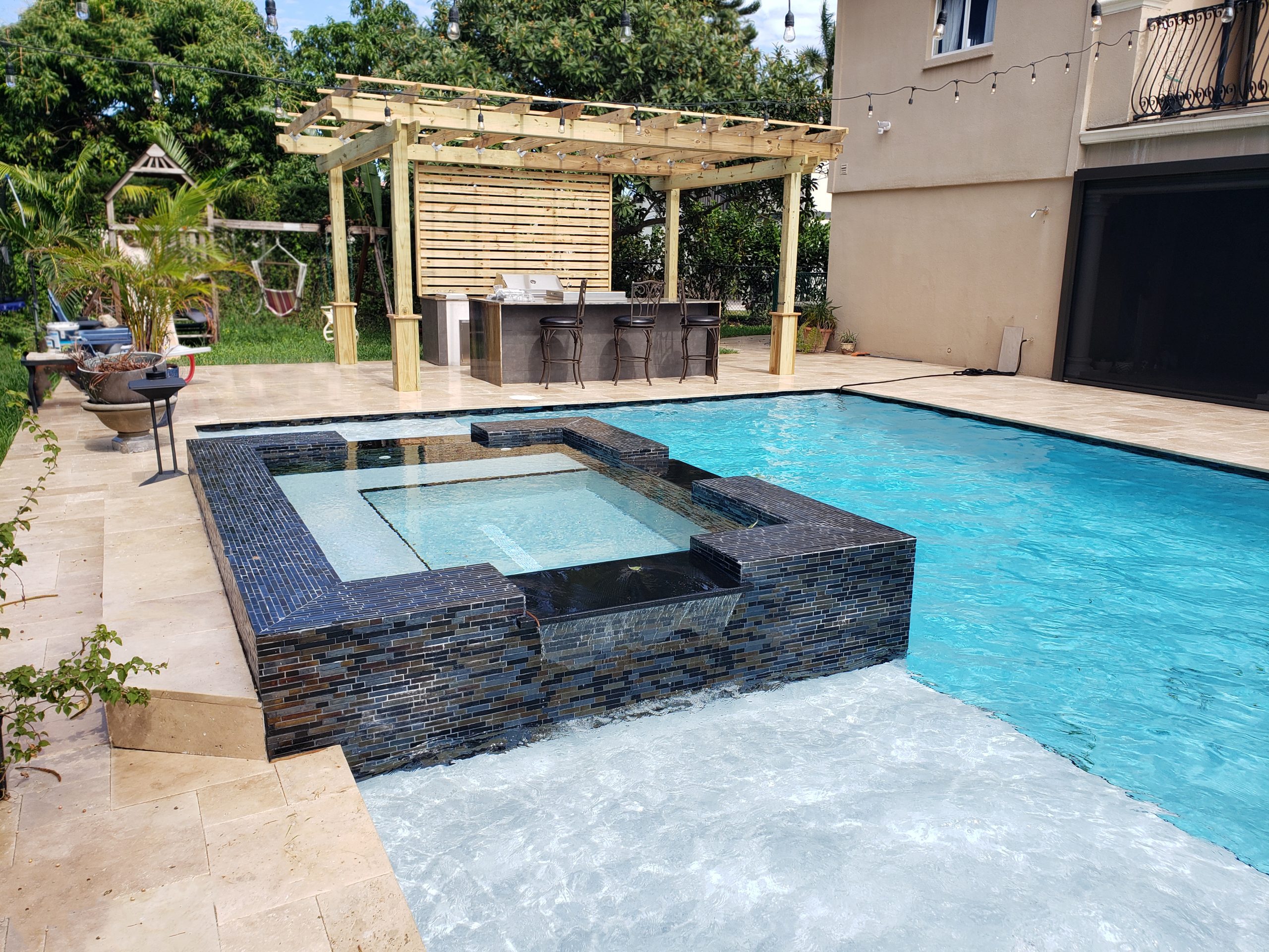 Custom Pool Spa with 3 Spills