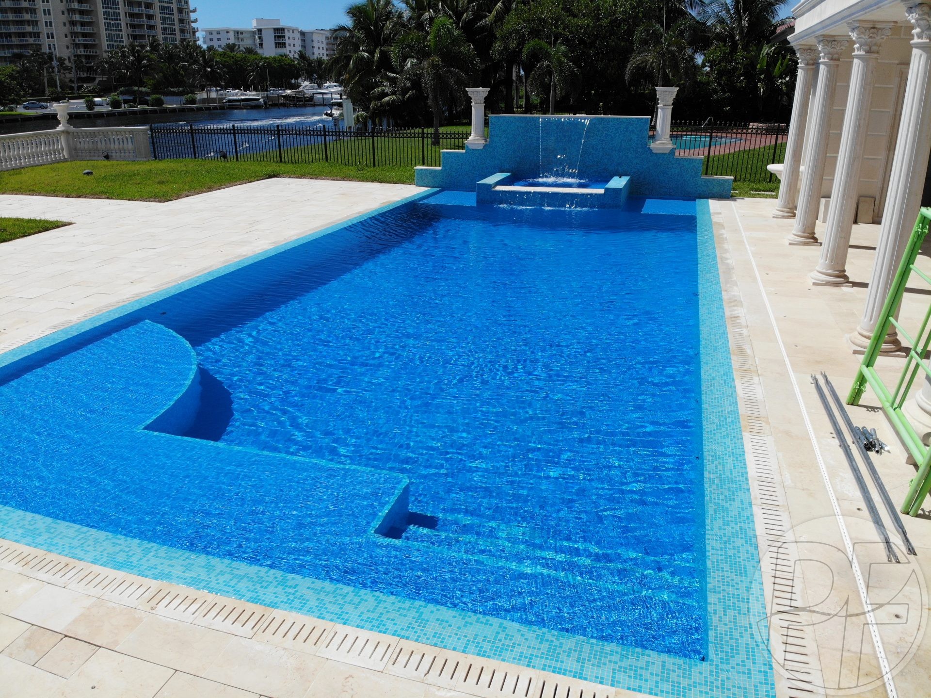 Pool Resurfacing - Florida Stucco GEM - Azure Blue Finish - Pools Finishing  Inc