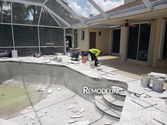 PoolsFinishingInc - In the Process of the Pool Deck Remodel